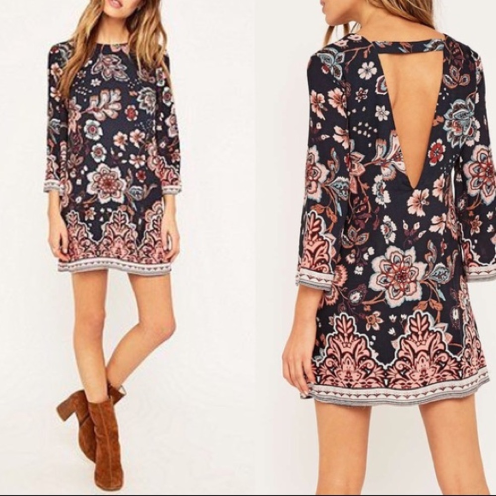 URBAN outfitters Boho Floral Shift Dress